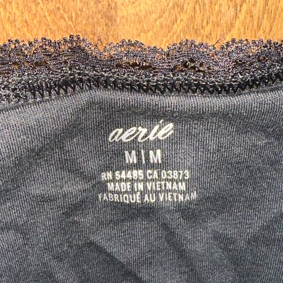 Women’s size medium Aerie black ribbed dress with built in bra, NWT! - Picture 5 of 11